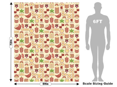Sweet Plantain Mosaic Vehicle Wrap Scale~Rwraps Series 914 Sweet Plantain Mosaic Measurements~1