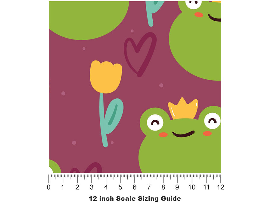 Sweet Prince Marine Life Vinyl Film Pattern Size 12 inch Scale~Rwraps Sweet Prince Marine Life Sizing Chart~2