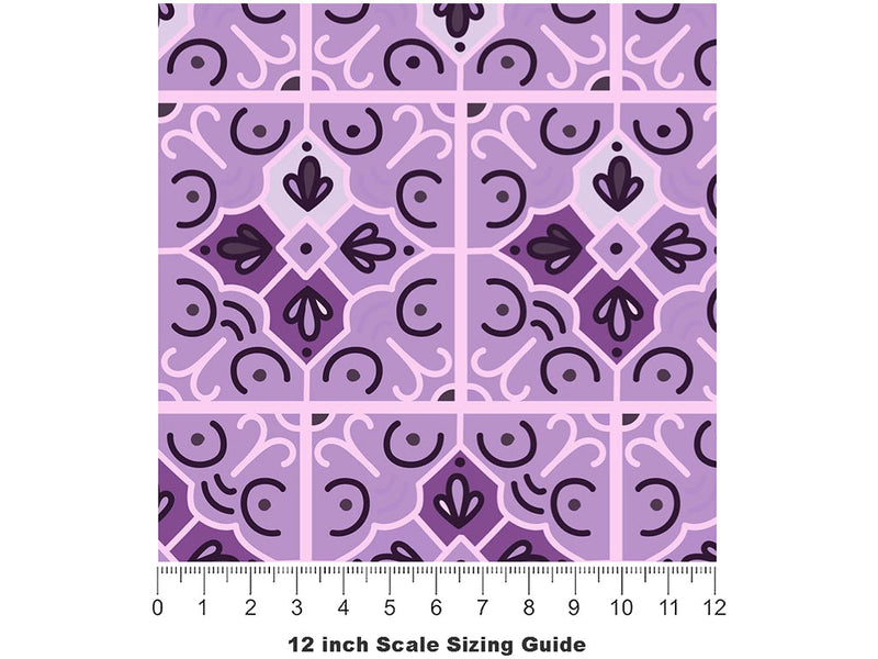 Sweet Rocket Tile Vinyl Film Pattern Size 12 inch Scale~Rwraps Sweet Rocket Tile Sizing Chart~3