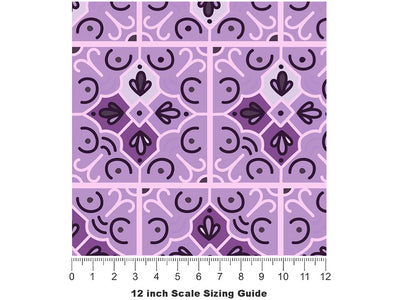 Sweet Rocket Tile Vinyl Film Pattern Size 12 inch Scale~Rwraps Sweet Rocket Tile Sizing Chart~3