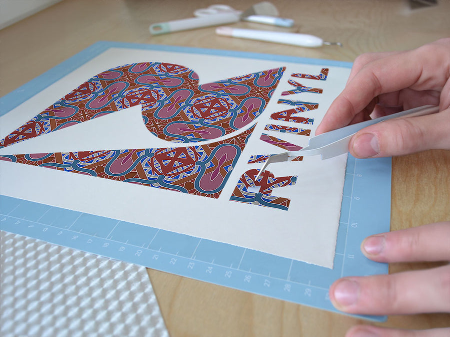 sweet sangria mosaic Easy Weed Craft Vinyl