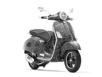 Sweet Silver Bling Vespa Scooter Wrap Film
