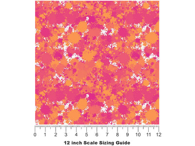 Sweet Talk Paint Splatter Vinyl Film Pattern Size 12 inch Scale~Rwraps Sweet Talk Paint Splatter Sizing Chart~2