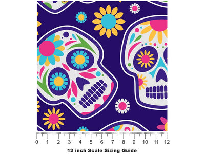 Sweet Tooth Halloween Vinyl Film Pattern Size 12 inch Scale~Rwraps Sweet Tooth Halloween Sizing Chart~2