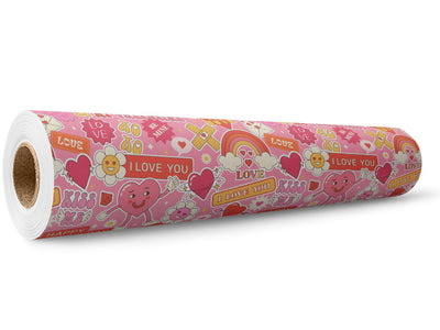 Sweet Valentine Sticker Bomb Wrap Film Wholesale Roll~Rwraps Series 914 Digitally Printed Vinyl Roll~5