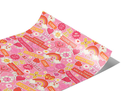 Sweet Valentine Sticker Bomb Vinyl Wraps~Rwraps Series 914 Digitally Printed Vinyl Wrap~1