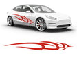 3M Light Red Swoosh Body Graphic~Full Side Auto Decal Kit~0