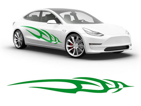 3M Bright Green Swoosh Body Graphic~Full Side Auto Decal Kit~0