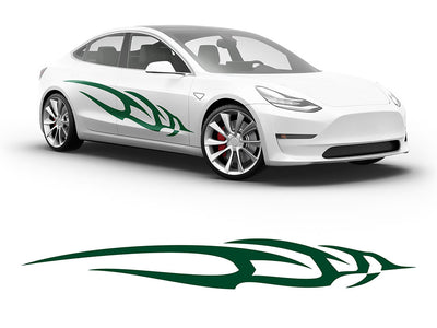 3M Dark Green Swoosh Body Graphic~Full Side Auto Decal Kit~0