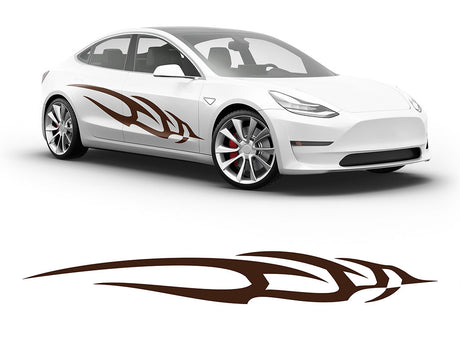 3M Brown Swoosh Body Graphic~Full Side Auto Decal Kit~0