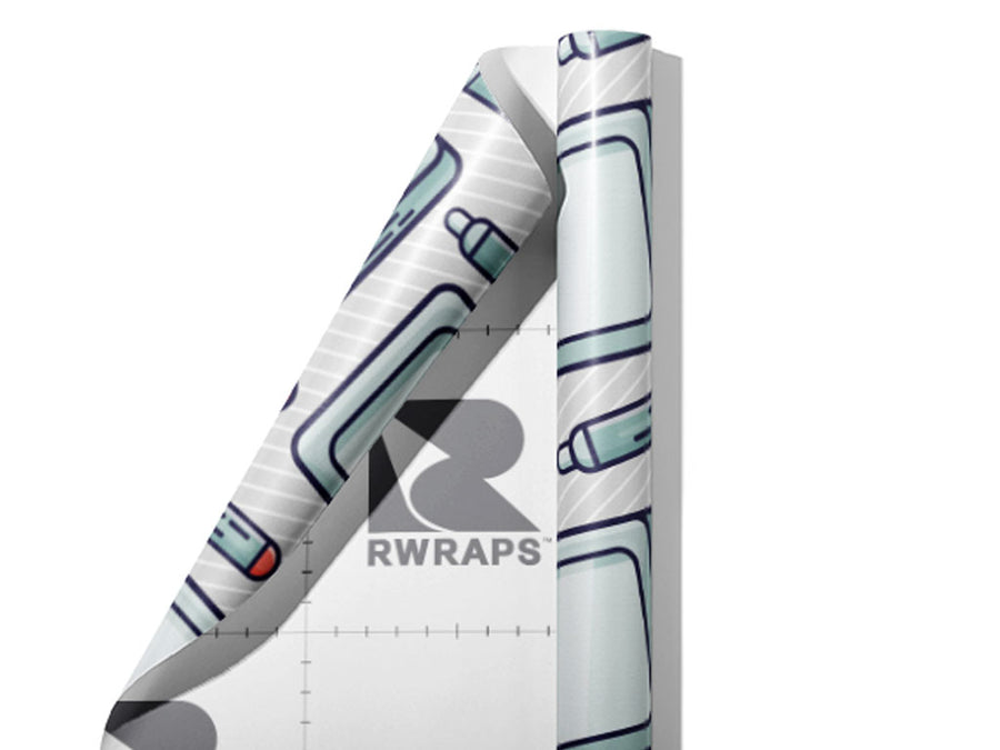Tablet Time  Technology Wrap Film Sheets~Rwraps Series 914 Tablet Time  Technology Scrolled Sheet~4