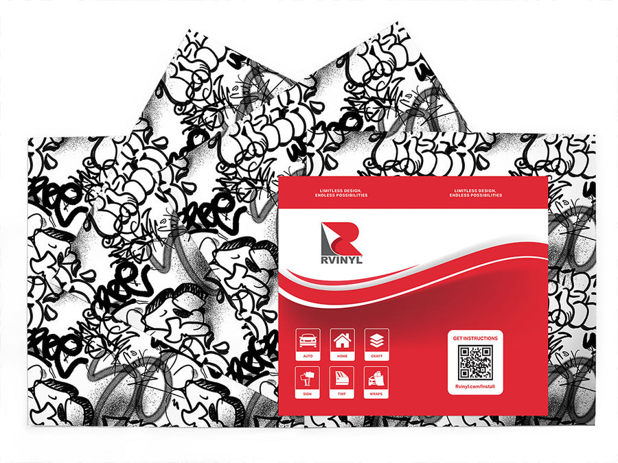 tag out graffiti Craft Vinyl Sheet Pack