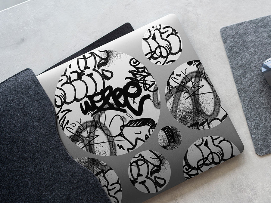 tag out graffiti DIY Laptop Stickers