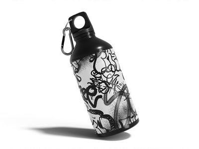 tag out graffiti Water Bottle DIY Stickers