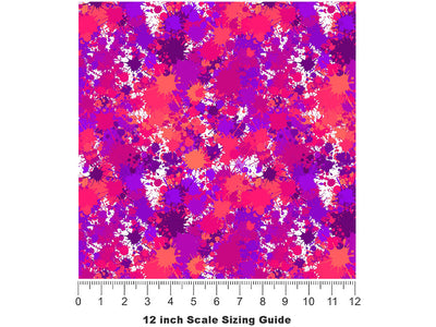 Tainted Love Paint Splatter Vinyl Film Pattern Size 12 inch Scale~Rwraps Tainted Love Paint Splatter Sizing Chart~2
