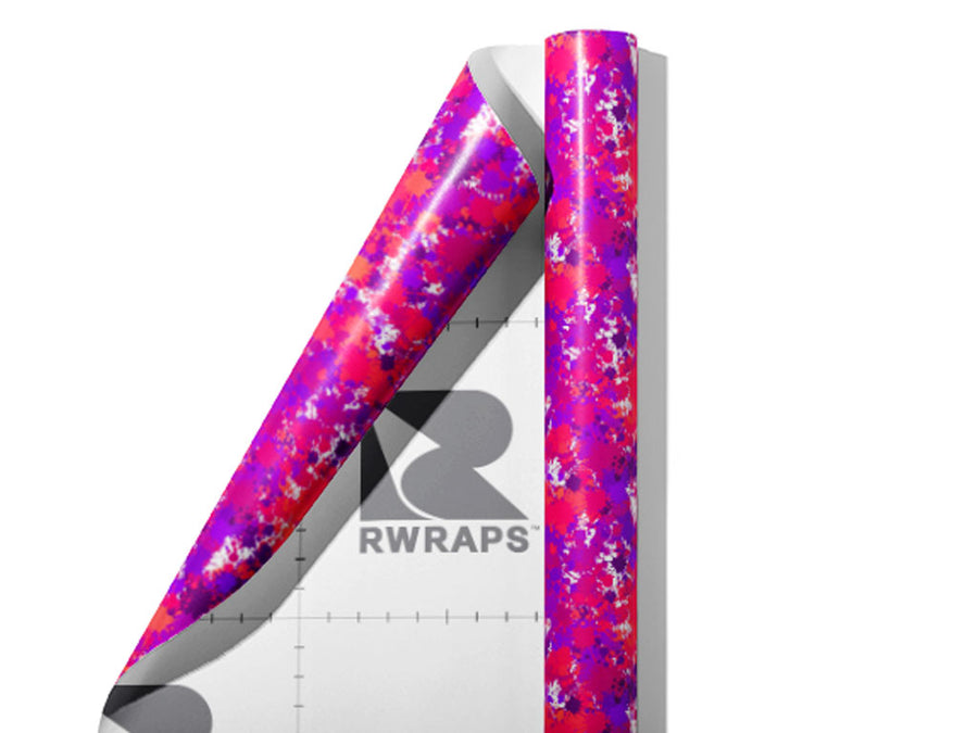 Tainted Love Paint Splatter Wrap Film Sheets~Rwraps Series 914 Tainted Love Paint Splatter Scrolled Sheet~3