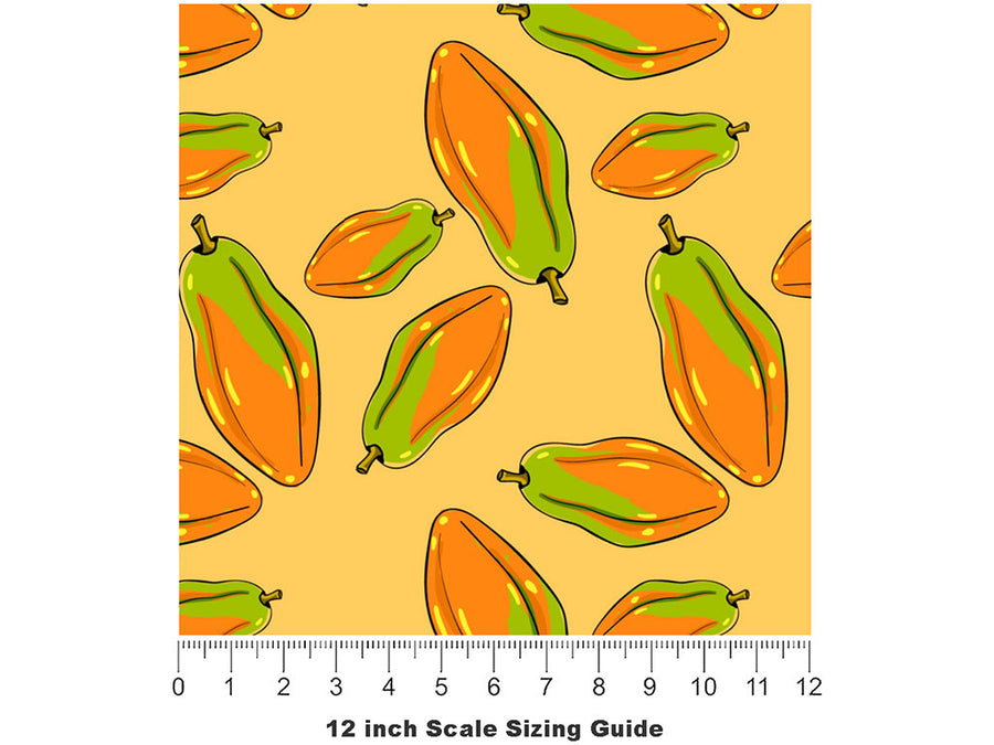 Tainung Baby Fruit Vinyl Film Pattern Size 12 inch Scale~Rwraps Tainung Baby Fruit Sizing Chart~2
