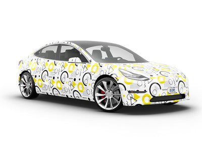 Take Note Abstract Vehicle Vinyl Wrap