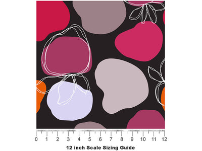 Taking Breaths Abstract Vinyl Film Pattern Size 12 inch Scale~Rwraps Taking Breaths Abstract Sizing Chart~2