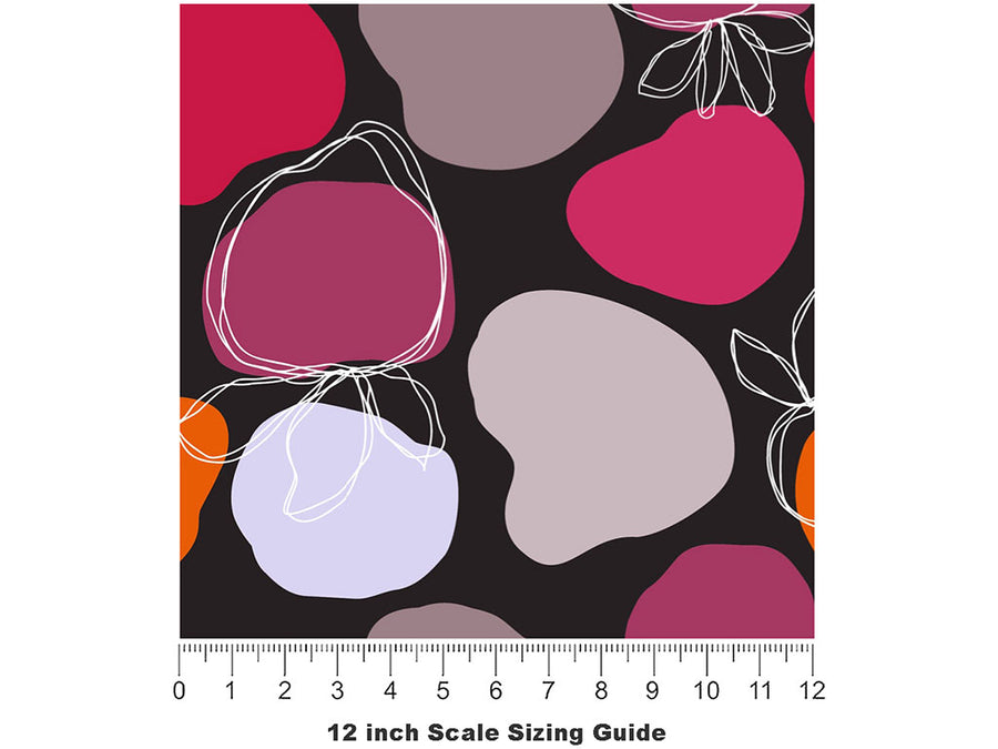 Taking Breaths Abstract Vinyl Film Pattern Size 12 inch Scale~Rwraps Taking Breaths Abstract Sizing Chart~2