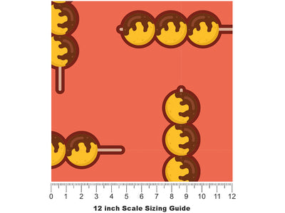 Takoyaki Time Food Vinyl Film Pattern Size 12 inch Scale~Rwraps Takoyaki Time Food Sizing Chart~2