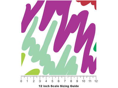 Tall Tales Abstract Vinyl Film Pattern Size 12 inch Scale~Rwraps Tall Tales Abstract Sizing Chart~2