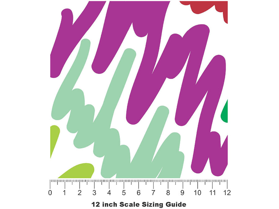 Tall Tales Abstract Vinyl Film Pattern Size 12 inch Scale~Rwraps Tall Tales Abstract Sizing Chart~2