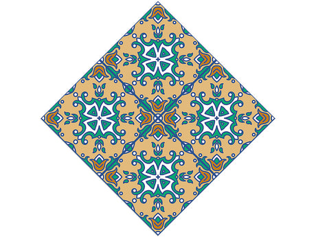 Tan Compass Tile Vinyl Wrap Pattern