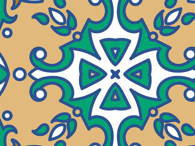Tan Compass Tile Vinyl Wrap Pattern~Rwraps Series 914 Digitally Printed Vinyl Wrap~0