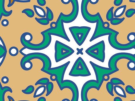Tan Compass Tile Vinyl Wrap Pattern~Rwraps Series 914 Digitally Printed Vinyl Wrap~0