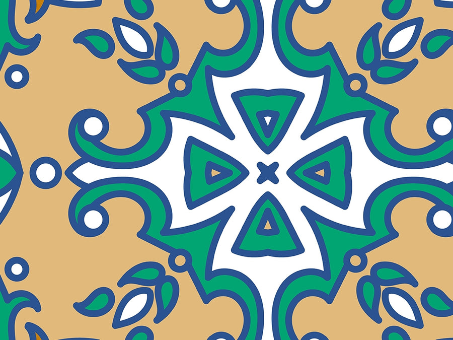 Tan Compass Tile Vinyl Wrap Pattern~Rwraps Series 914 Digitally Printed Vinyl Wrap~0