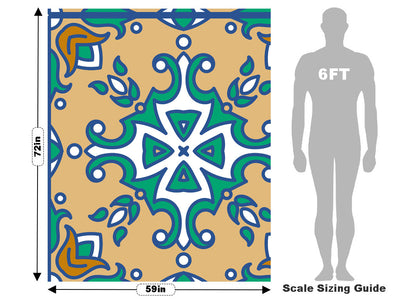 Tan Compass Tile Vehicle Wrap Scale~Rwraps Series 914 Tan Compass Tile Measurements~2