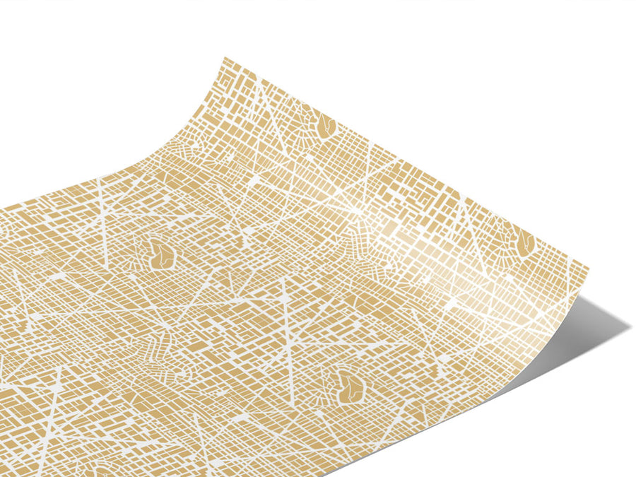 Tan Streets Cityscape Vinyl Wraps~Rwraps Series 914 Digitally Printed Vinyl Wrap~1