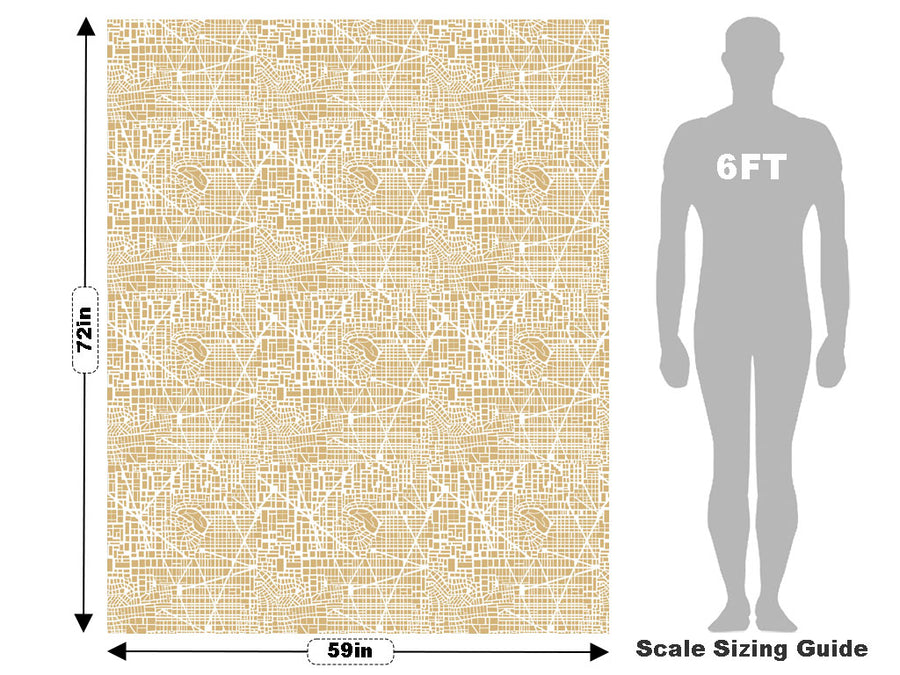 Tan Streets Cityscape Vehicle Wrap Scale~Rwraps Series 914 Tan Streets Cityscape Measurements~2
