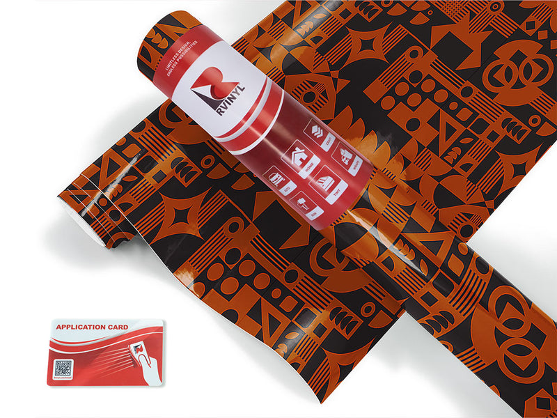 tangelo deco mosaic Craft Vinyl Roll