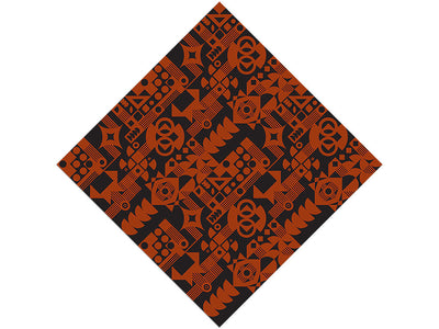 Tangelo Deco Mosaic Vinyl Wrap Pattern