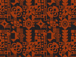 Tangelo Deco Mosaic Vinyl Wrap Pattern~Rwraps Series 914 Digitally Printed Vinyl Wrap~0