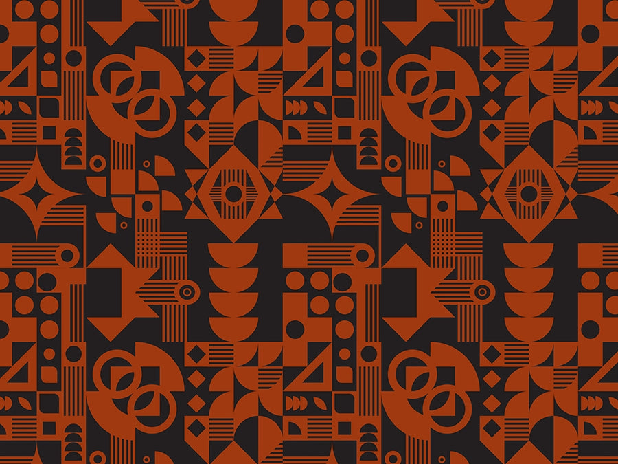 Tangelo Deco Mosaic Vinyl Wrap Pattern~Rwraps Series 914 Digitally Printed Vinyl Wrap~0