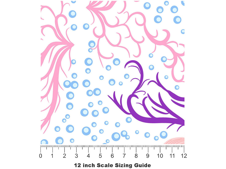 Tangled Tentacles Marine Life Vinyl Film Pattern Size 12 inch Scale~Rwraps Tangled Tentacles Marine Life Sizing Chart~2