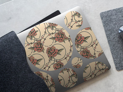 tangled up floral DIY Laptop Stickers