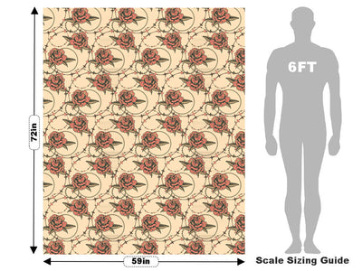 Tangled Up Floral Vehicle Wrap Scale~Rwraps Series 914 Tangled Up Floral Measurements~1