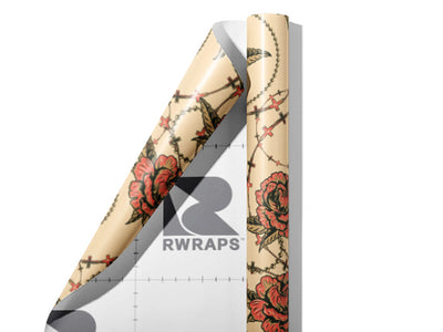 Tangled Up Floral Wrap Film Sheets~Rwraps Series 914 Tangled Up Floral Scrolled Sheet~3