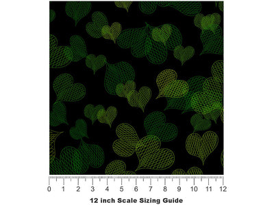 Tangled Up Heart Vinyl Film Pattern Size 12 inch Scale~Rwraps Tangled Up Heart Sizing Chart~2
