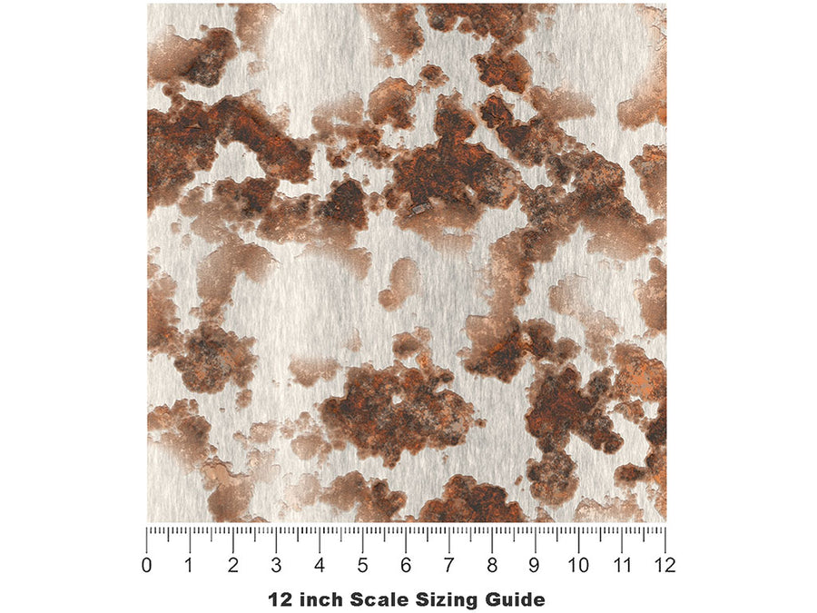 Snow Snow Rust Vinyl Film Pattern Size 12 inch Scale~Rwraps Snow Snow Rust Sizing Chart~3