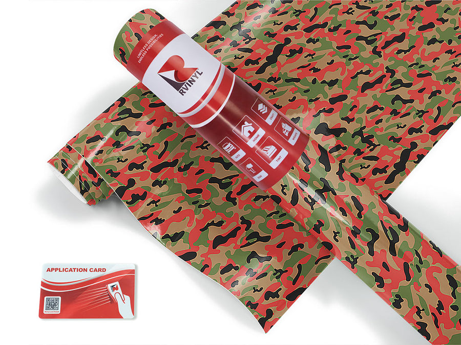 tart green camouflage Craft Vinyl Roll