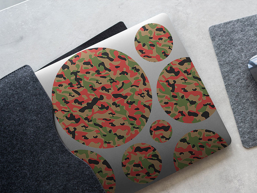 tart green camouflage DIY Laptop Stickers