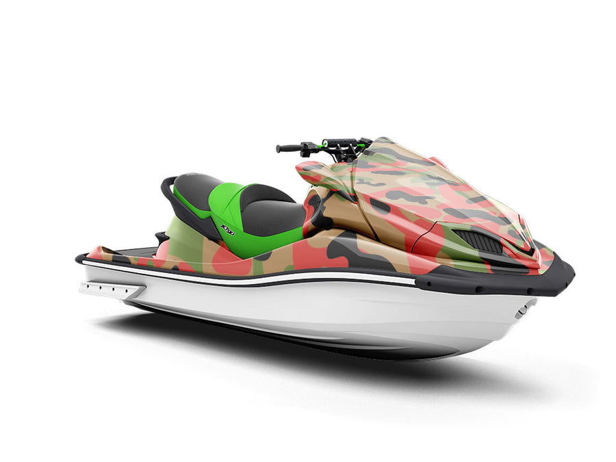 Tart Green Camouflage Jet Ski Vinyl Customized Wrap