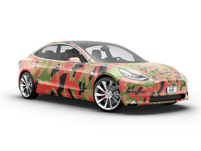 Tart Green Camouflage Vehicle Vinyl Wrap