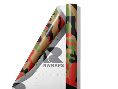 Tart Green Camouflage Wrap Film Sheets~Rwraps Series 914 Tart Green Camouflage Scrolled Sheet~3