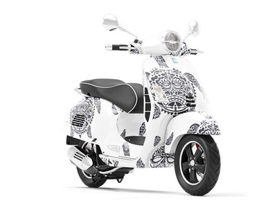 Tattooed Shells Marine Life Vespa Scooter Wrap Film